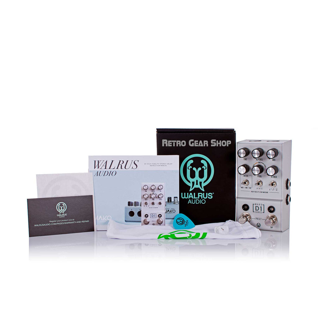 Walrus Audio Mako D1 High-Fidelity Stereo Delay Box Manual Extras