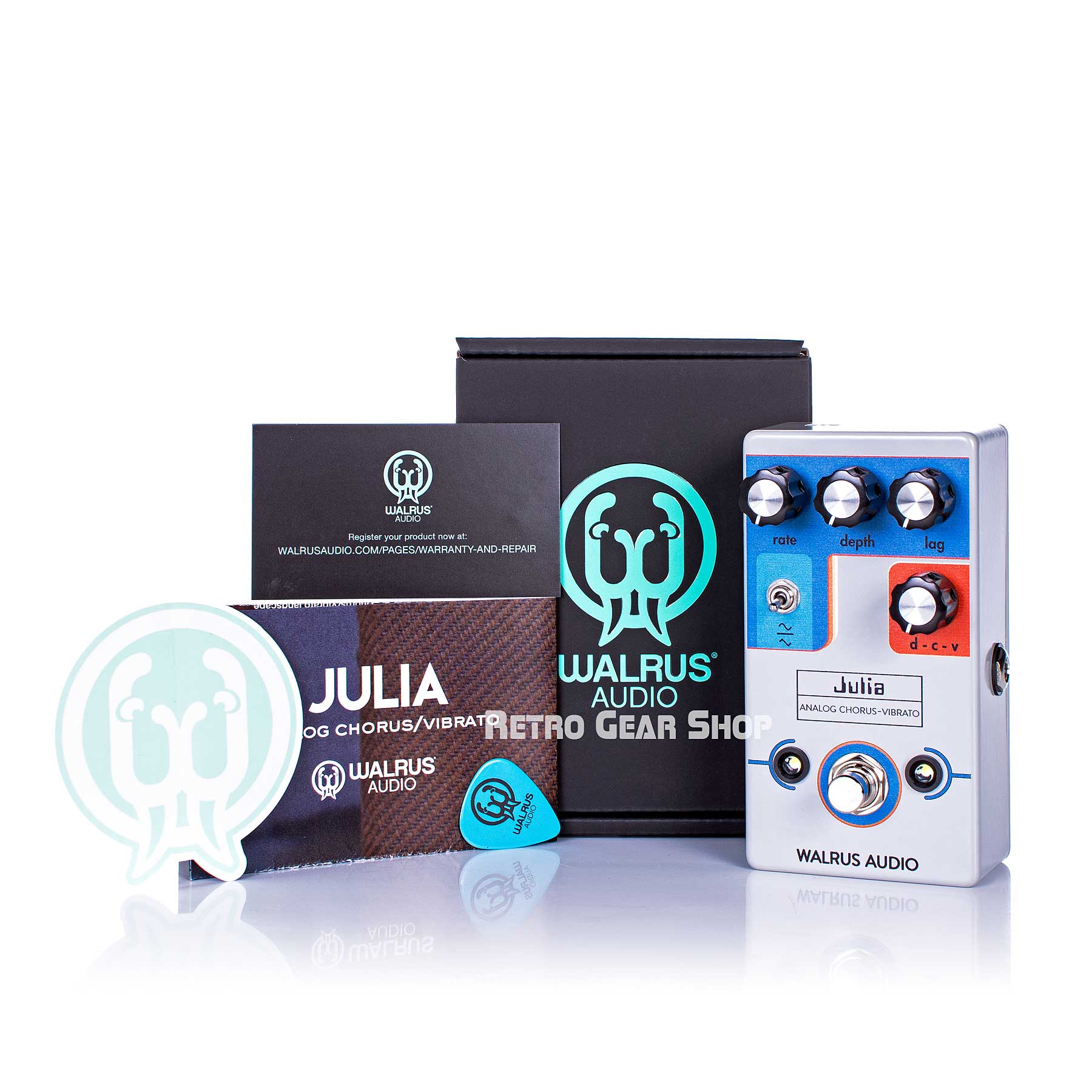 Walrus Audio Julia Chorus Vibrato Custom Retro Limited Edition Box Manuals Extras