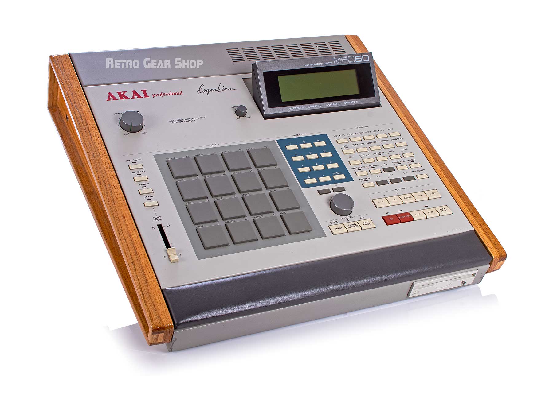 Akai Sampling Machine Akai MPC-60 Mk1 + Wood Upgrades Rare Vintage Sampling Drum Machine ...