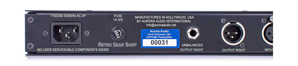 Aurora Audio GTP-2 Rear Left Detail