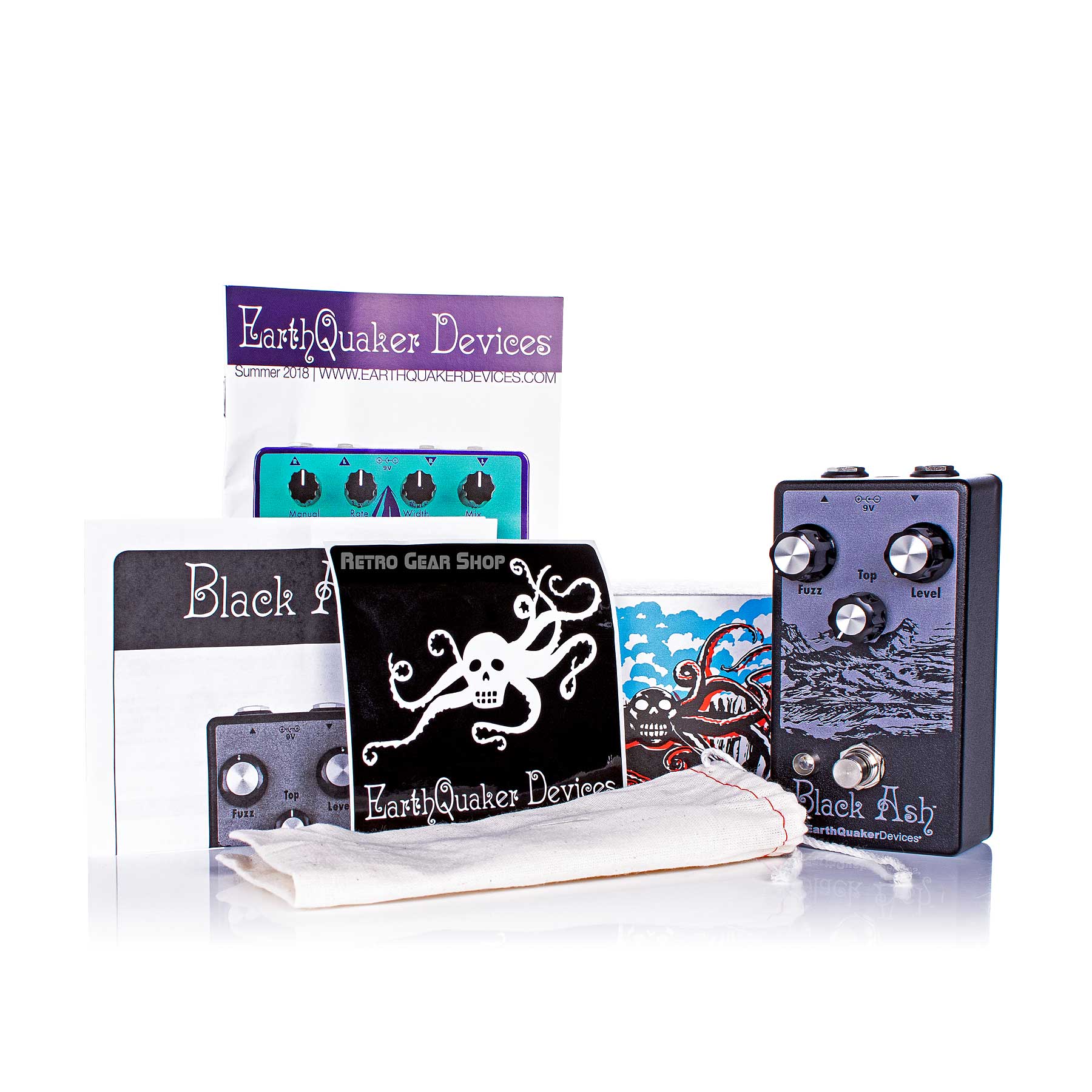 EarthQuaker Devices Black Ash Endangered Fuzz Guitar Effect Pedal