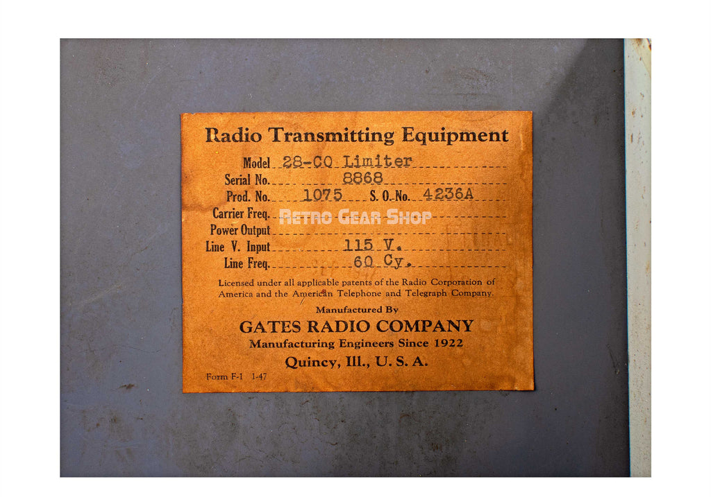 Gates 28-CO Serial Badge