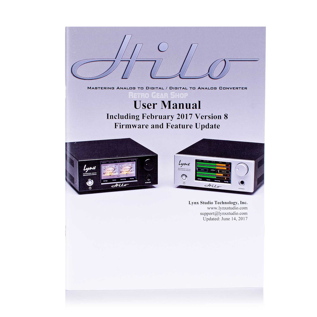 Lynx Hilo Black USB Manual
