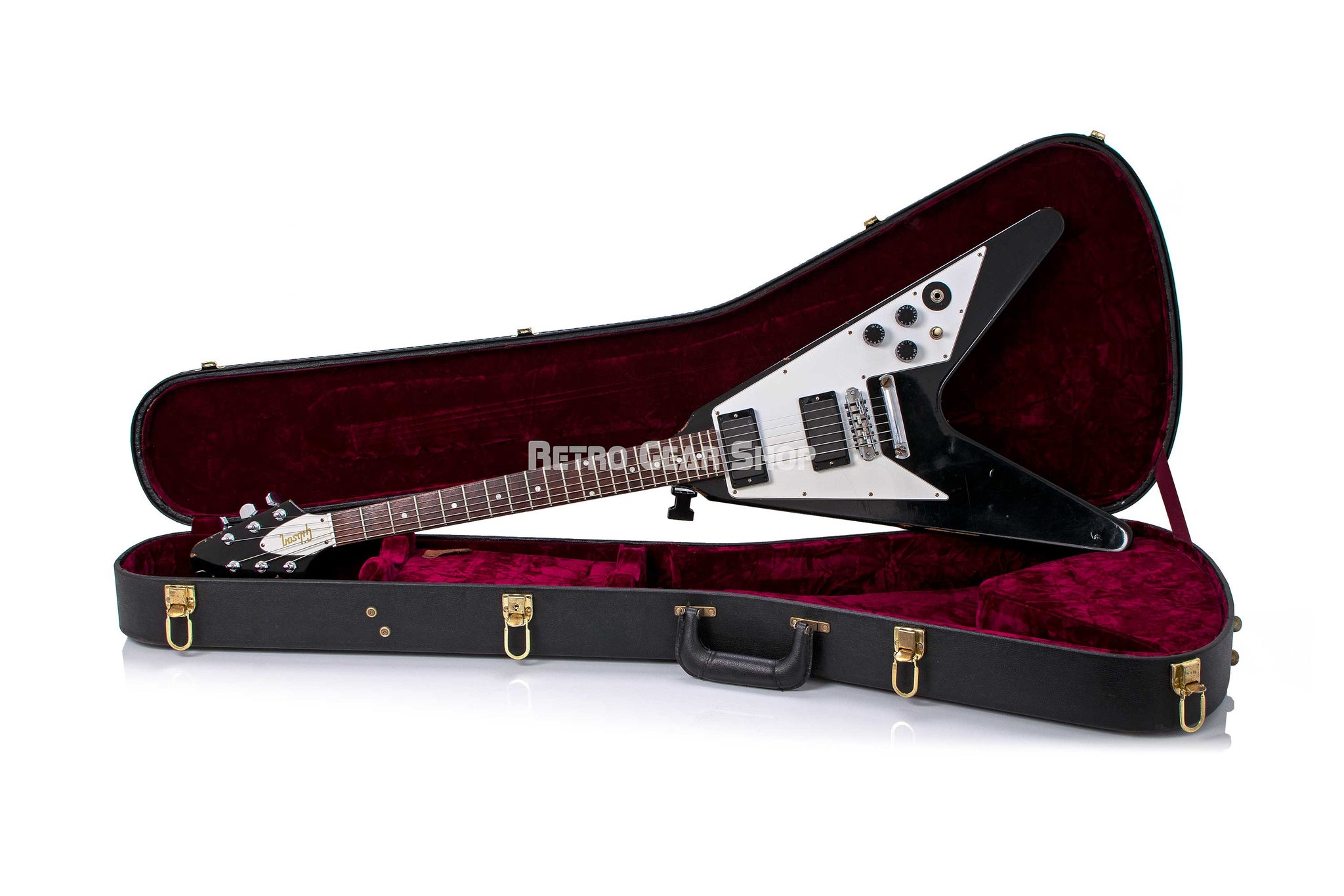 Gibson Custom Kirk Hammett Flying V Case Open