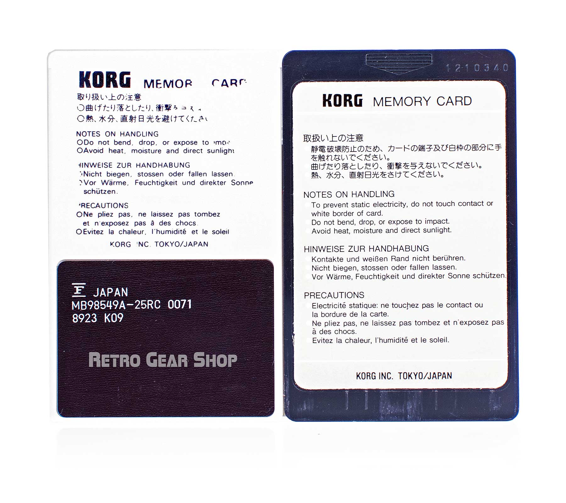 Korg M1 Music Workstation MSC-06 PCM Cards Fretted Insts Rear