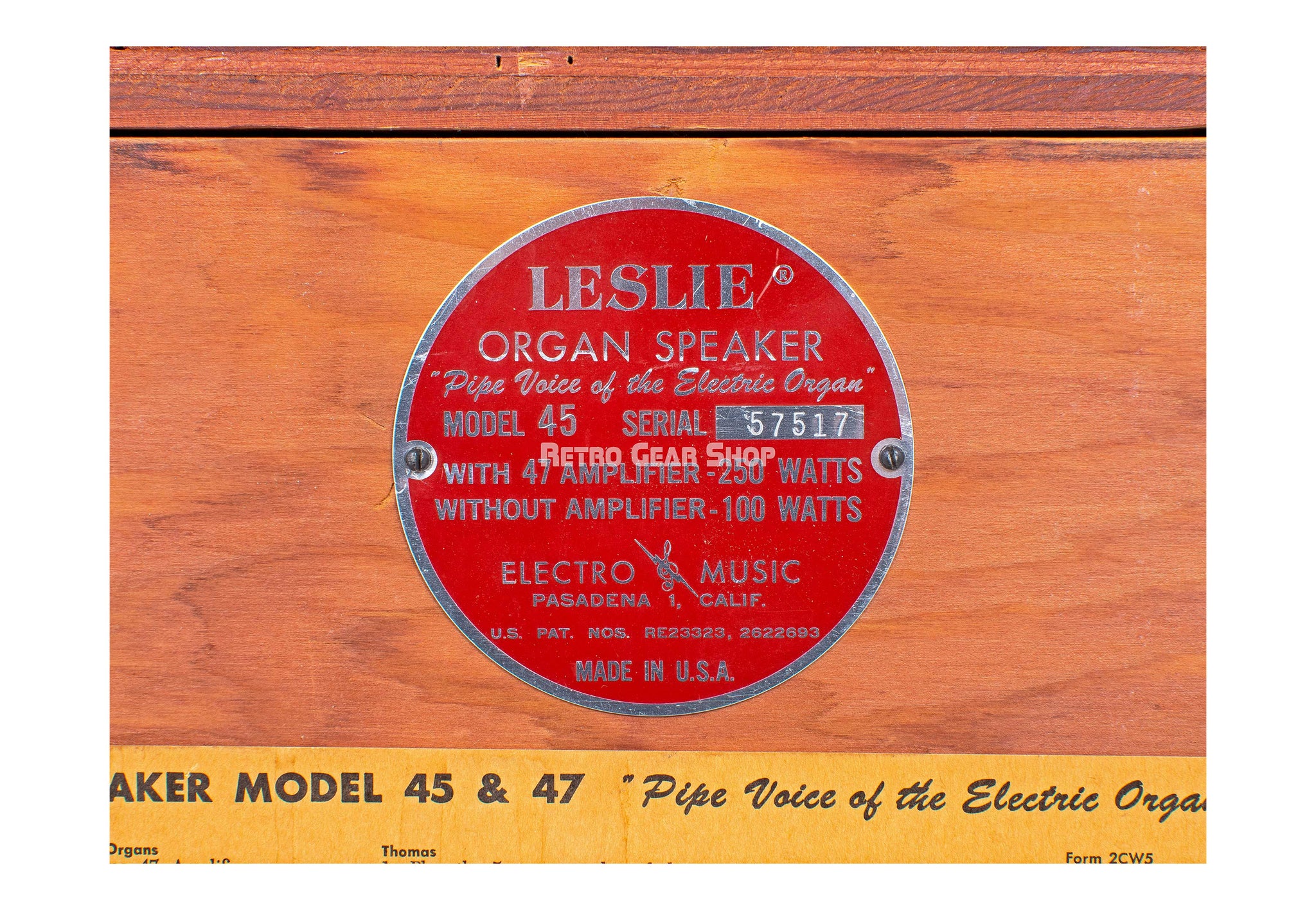 Leslie Model 47 Serial