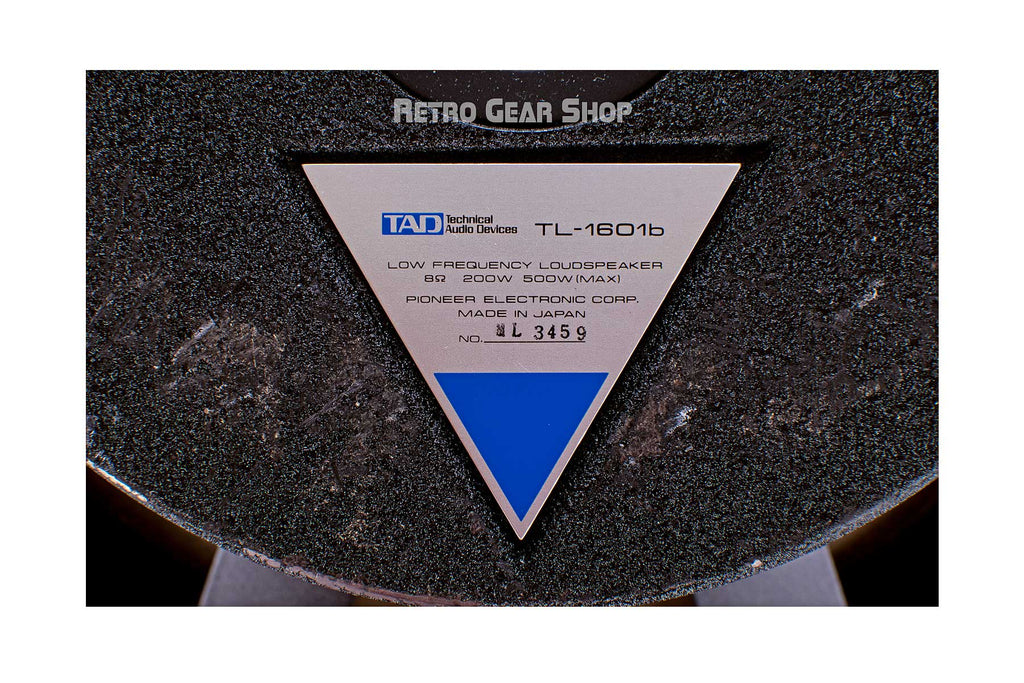 TAD Pioneer TL-1601b 15" 8-Ohms Woofer Specs