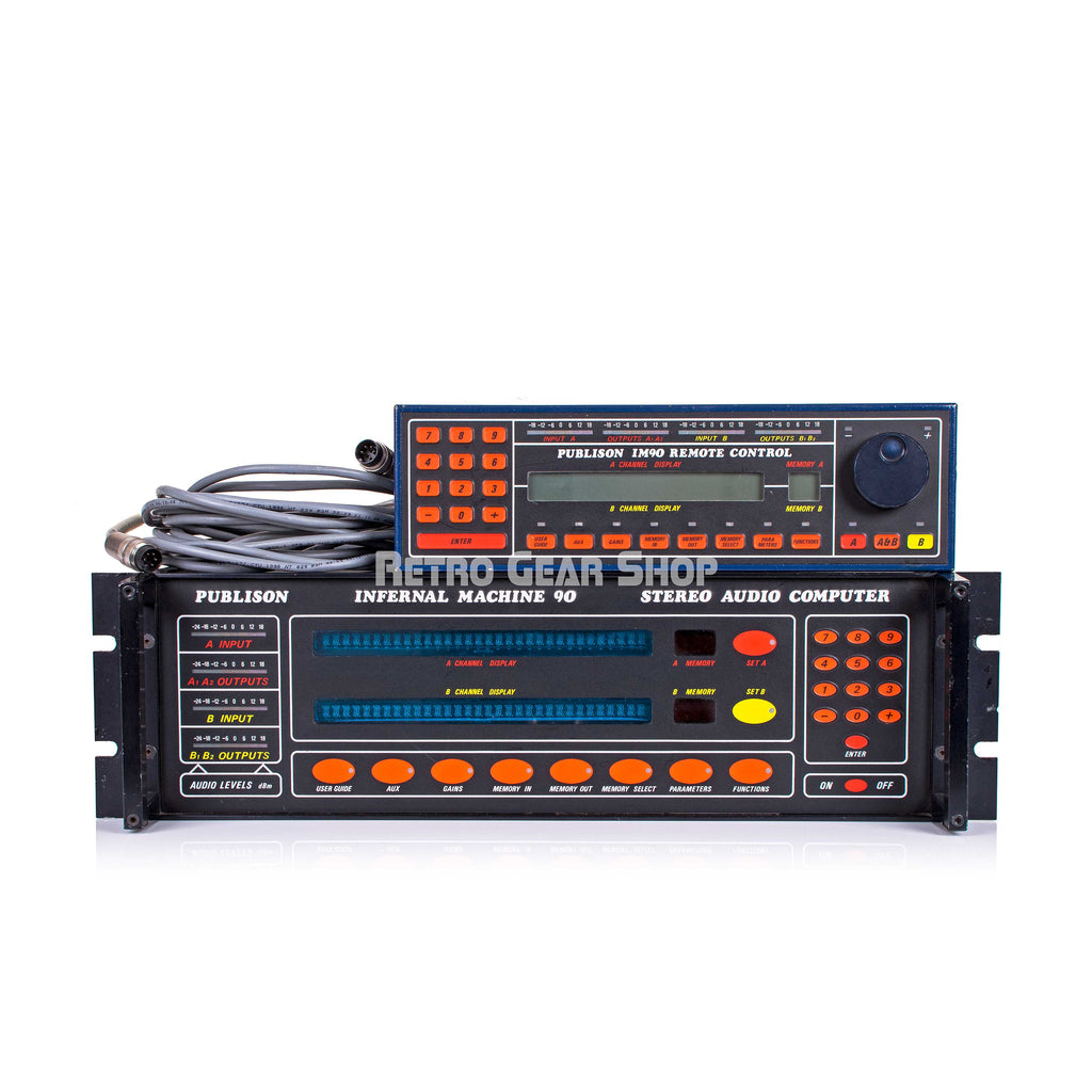 Publison Infernal Machine 90 + Remote Stereo Audio Computer Delay Reverb Pitch Shifter Vintage Rare Digital IM90