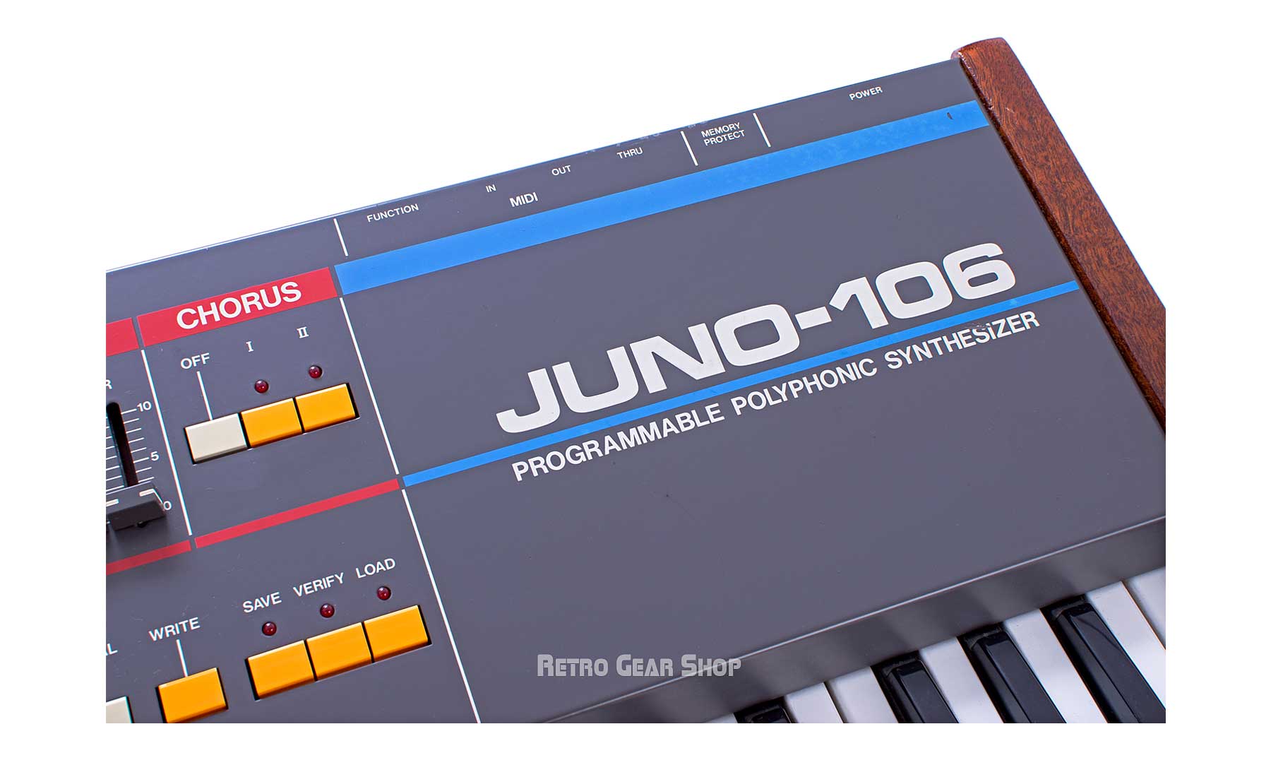 Roland Juno-106 Custom Wood Endcheeks Rare Vintage Analog Synth