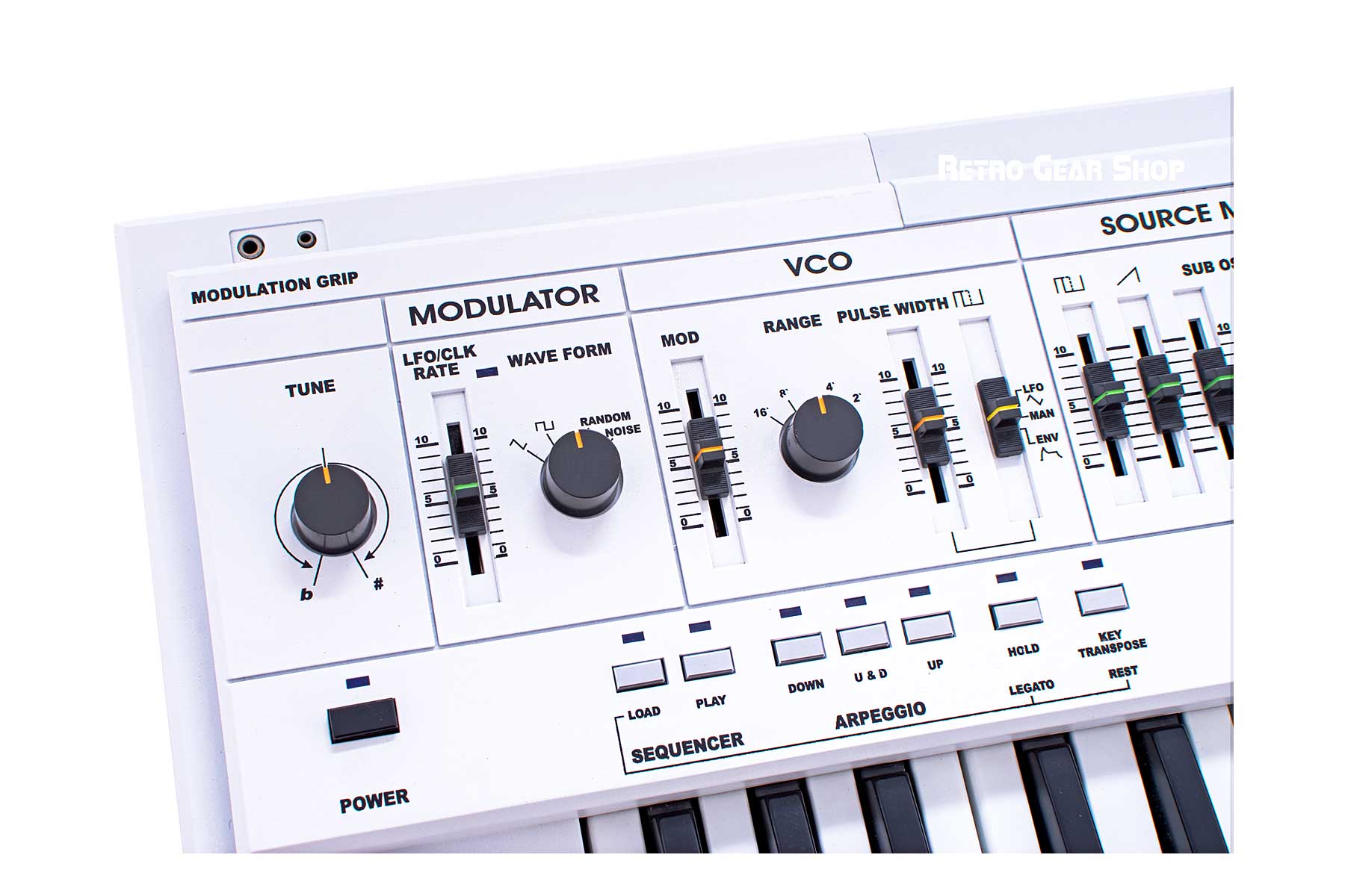 Roland SH-101 Custom White SH101 Mono Synth Keyboard
