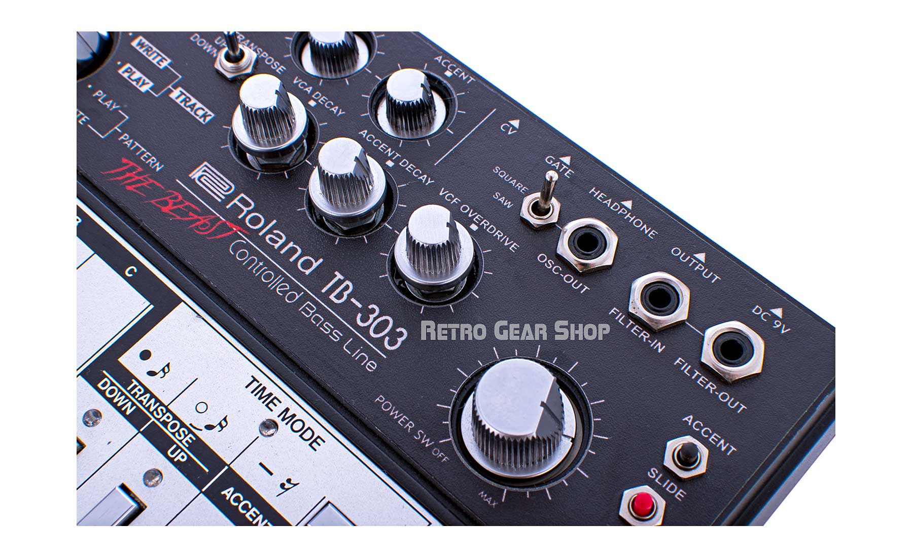 Roland TB-303 Bass Line Synthesizer The Beast Overdrive Accent Decay Mods