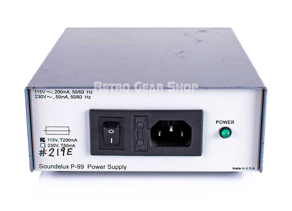 Soundelux E47 Power Supply Rear