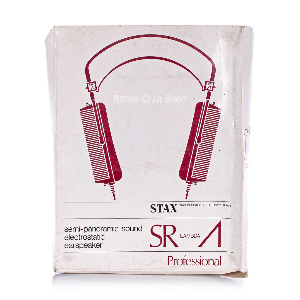 Stax SR Lamda Professional Headphones Rare Vintage Semi-panoramic Sound Electrostatic Earspeaker Original Box #4