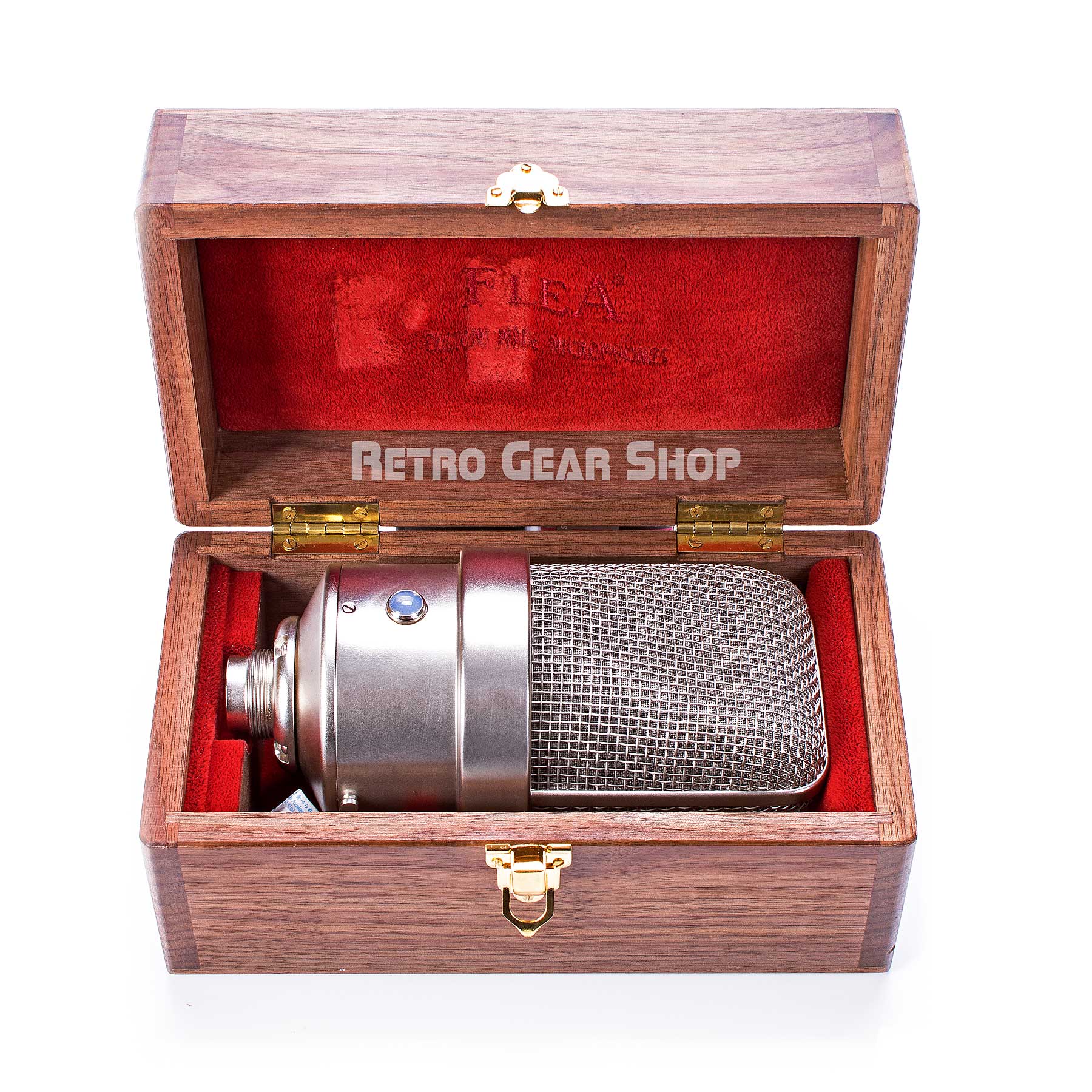 FLEA Microphones 50 Wood Box Case Open