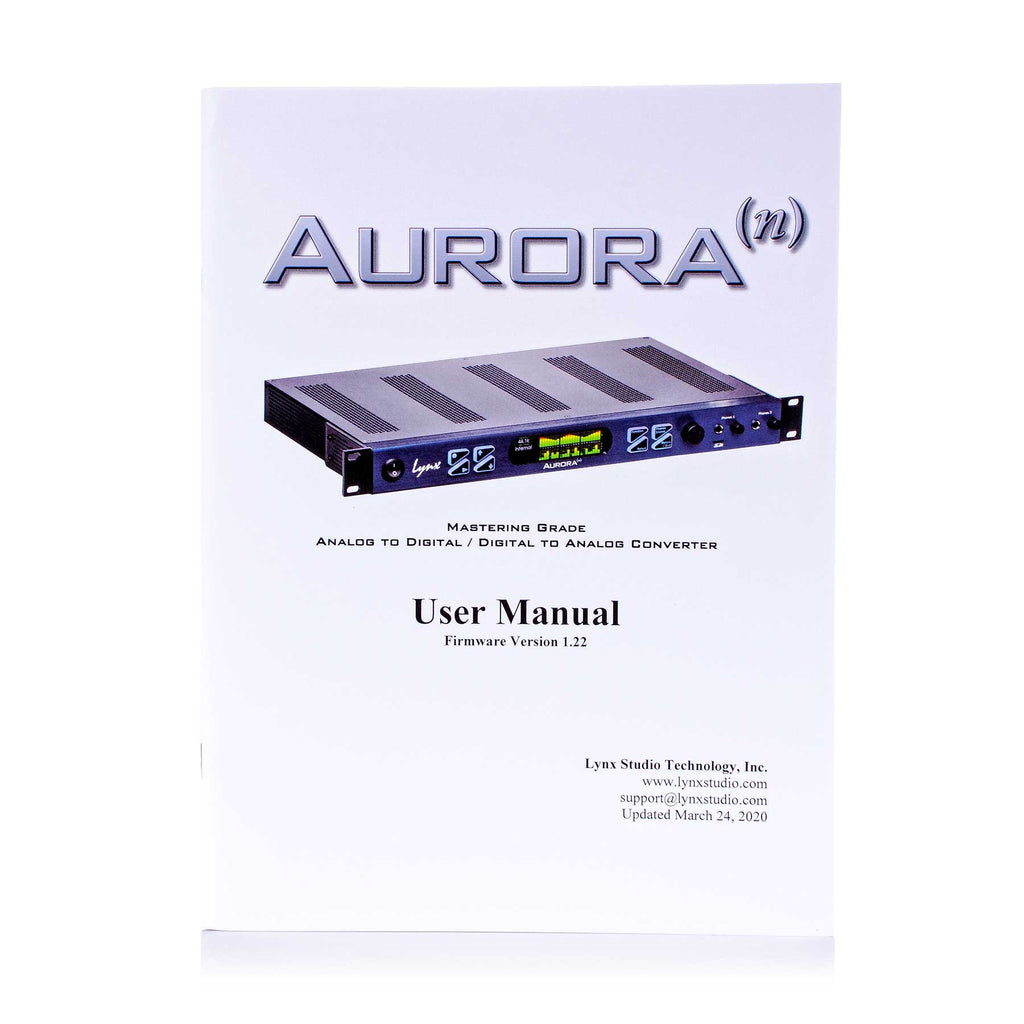 Lynx Aurora n Thunderbolt 3 Manual