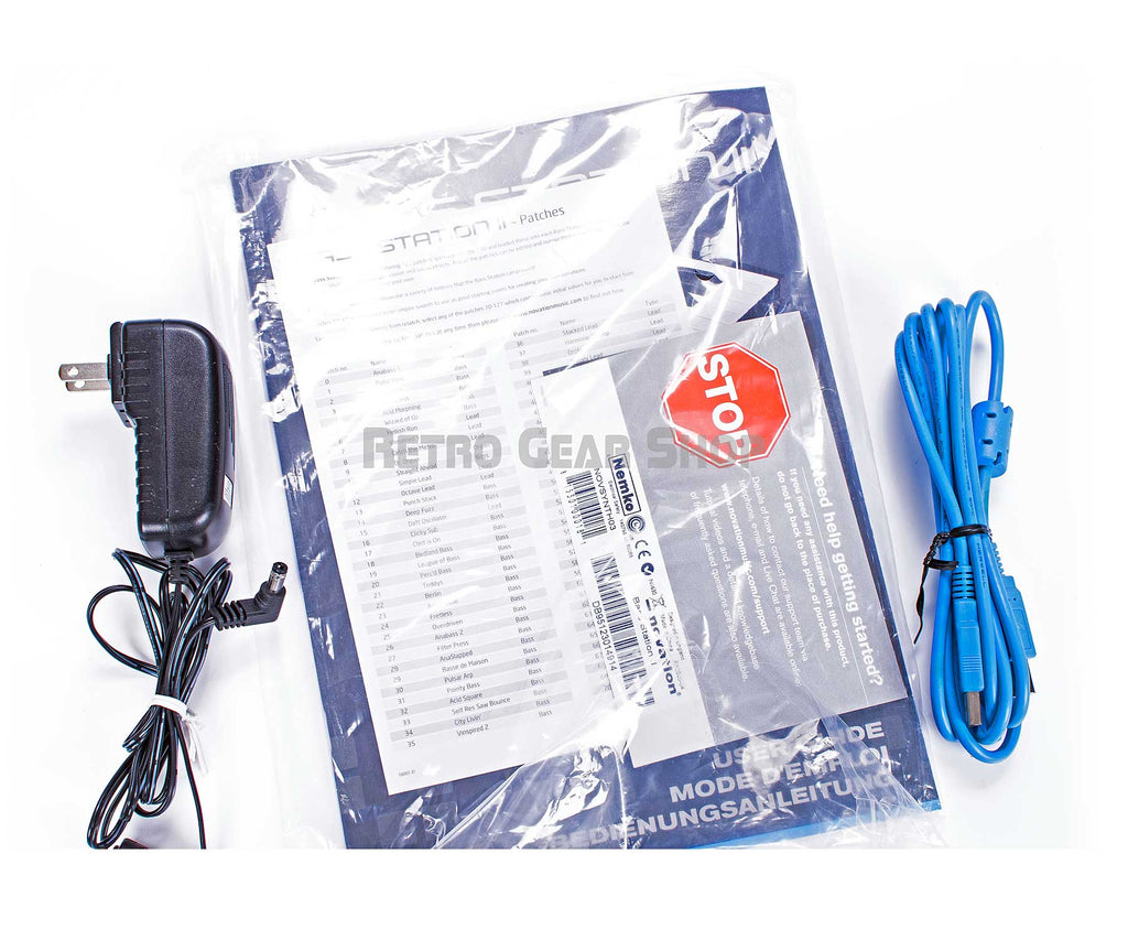 Novation Bass Station II Extras Manual Cables