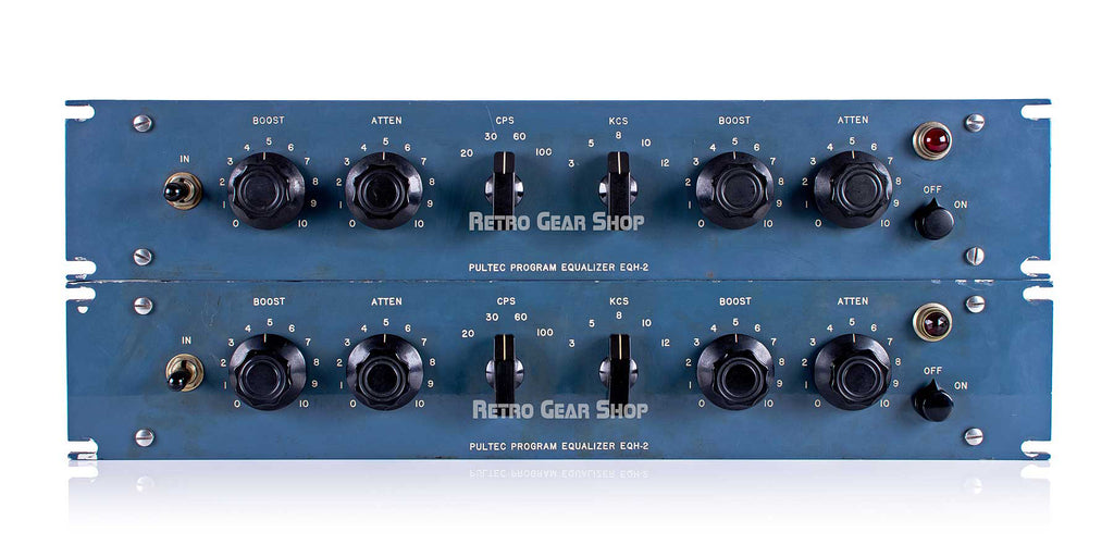 Pultec Program Equalizer EQH-2 Vintage Serviced Stereo Pair Rare Tube Analog EQ