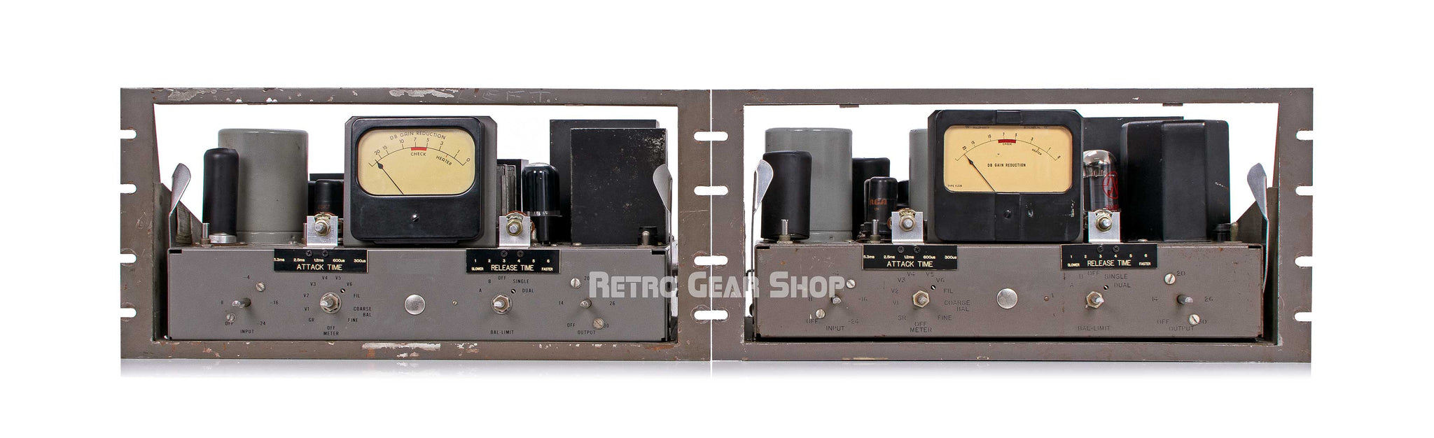 RCA BA-6A BA-6B Custom Faceplates Pair Mono Tube Compressor Limiter Vintage Rare BA6A BA6B