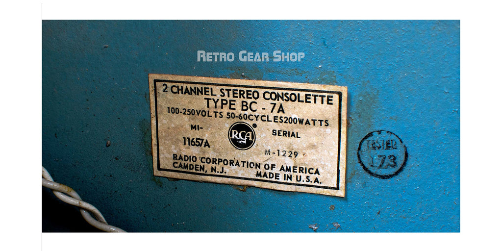 RCA BC-7A Serial Badge