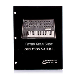 Sequential Circuits Pro One Original Manual